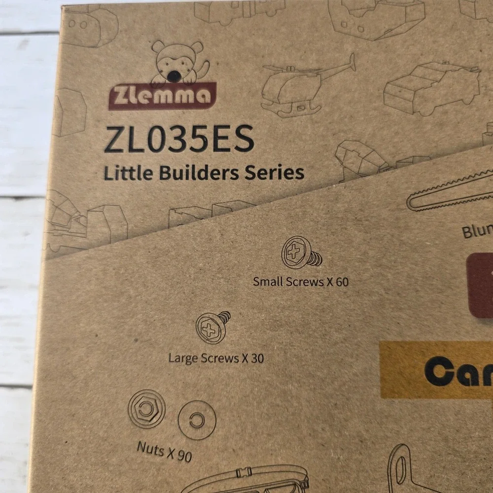NEW Zlemma Little Builders Cardboard Construction Tool Set 258 Pcs ZL035ES